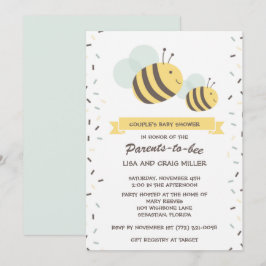Eltern der Baby-Dusche von Bee Bumblebee Couple Einladung