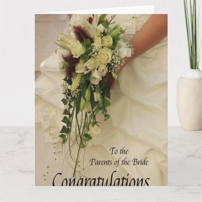 Eltern der Braut Hochzeit gratulieren Karte (Vorderseite)