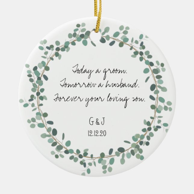 Eltern des Geschenks für die Gärtnerei - Grünpflan Keramik Ornament (Vorne)
