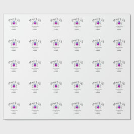 Eltern, die blauen rosa Baby Dusche Honigbiene Tex Geschenkpapier