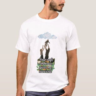 Eltern, die sich sicher umarmen, T-Shirt