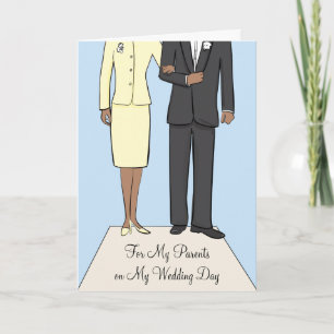 Eltern Hochzeit Afroamerikanisch Danke Karte