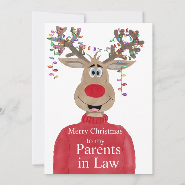 Eltern in Law Rentier Weihnachten individuell anpa (Vorderseite)