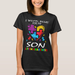 Eltern Mama Vater ich tragen Blau für meinen Sohn  T-Shirt