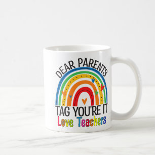 Eltern markieren Sie es Ende des Jahres Schullehre Kaffeetasse