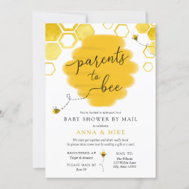 Eltern mit Baby-Dusche per Mail Einladung