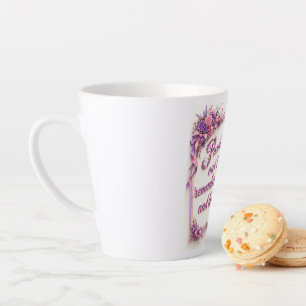 Eltern schützen unsere Zukunft Lila Blumen Zitat  Milchtasse