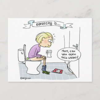 Eltern sind... nie langweilig postkarte