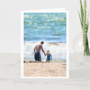 Eltern und Kinder am Strand Karte
