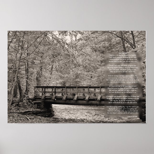 Eltern von Braut - Hochzeitgedicht Poster (Vorne)