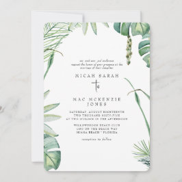 Eltern von White Beach Tropics Bride Hochzeit Einladung