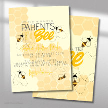 Eltern zu Honey Comb Baby Shower Einladung
