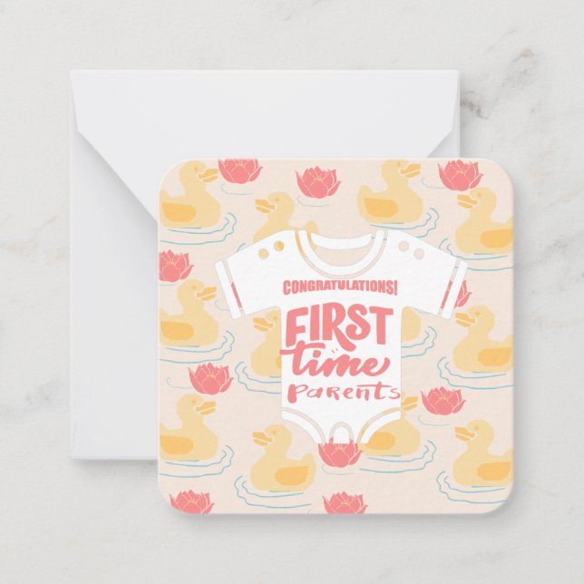 Eltern zum ersten Mal: Mitteilungskarte (Vorderseite)