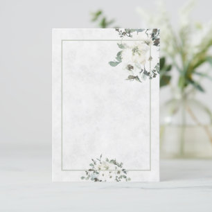Elternbudget Elfenbein Aquarell Blumen Hochzeit  I Einladung