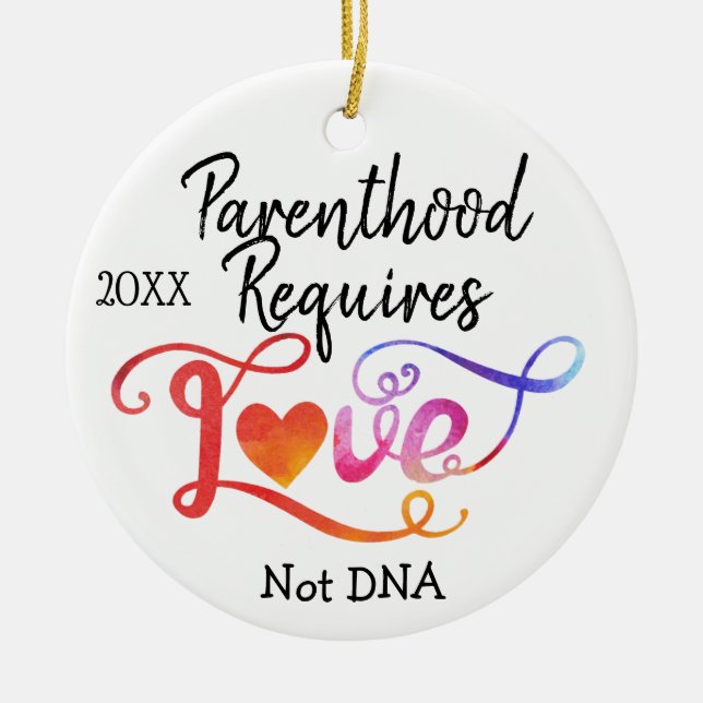 Elternschaft erfordert Liebe nicht DNA, Keramikornament (Vorne)