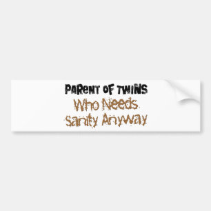 Elternteil der ZWILLINGE, das Vernunft irgendwie Autoaufkleber