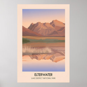 Elterwater Affiche de voyage dans le Lake District