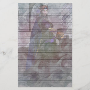 Elven Fantasy Stationierung mit/ Optionale Linien Briefpapier