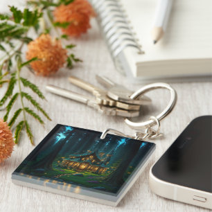 Elven Glade Schloss Schlüsselanhänger