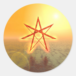 Elven Star 01 Runder Aufkleber