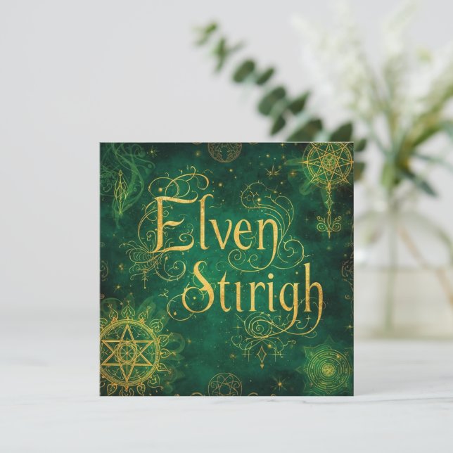 Elven Stirigh – Sigils in Green (Stehend Vorderseite)