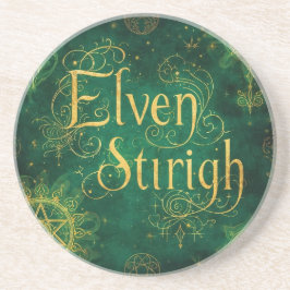 Elven Stirigh – Sigils in Green Getränkeuntersetzer