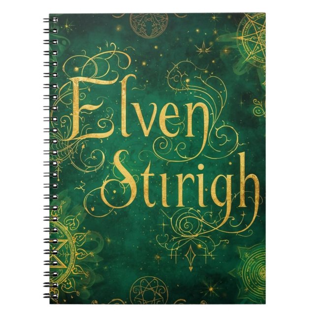 Elven Stirigh – Sigils in Green Notizblock (Vorderseite)