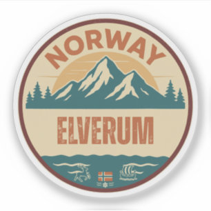 Elverum, Norwegen Norway Aufkleber