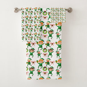 Elves Elves Elves Ensemble de serviettes de bain