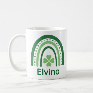 Elvina Name Clover Boho Rainbow Kaffeetasse