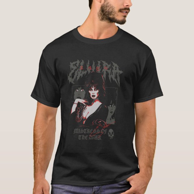 Elvira Ministerin des dunklen Collage Poster Pullo T-Shirt (Vorderseite)