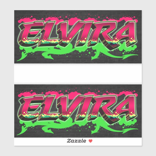 Elvira Vorname Name Graffiti Aufkleber Sticker (Blatt)