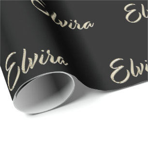 Elvira white gold Handwriting Geschenkpapier
