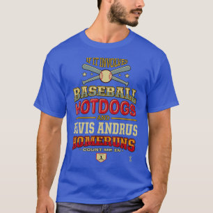 Elvis Andrus, wenn es Baseball Hotdogs einschließ T-Shirt