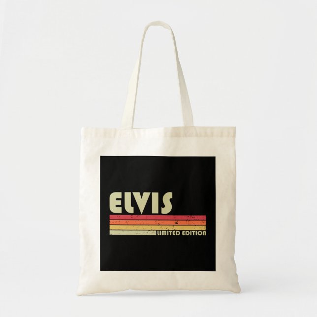 ELVIS Gift Name Personalisiert Funny Retro Vintag  Tragetasche (Vorne)