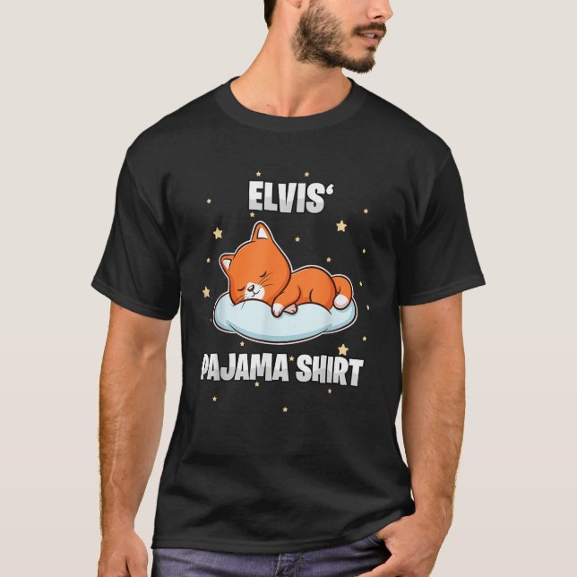 Elvis Pajama Personalized Sleeping  T-Shirt (Vorderseite)