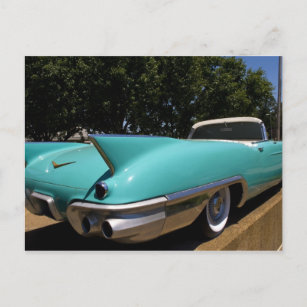 Elvis Presleys grünes Cadillac-Cabrio in Postkarte