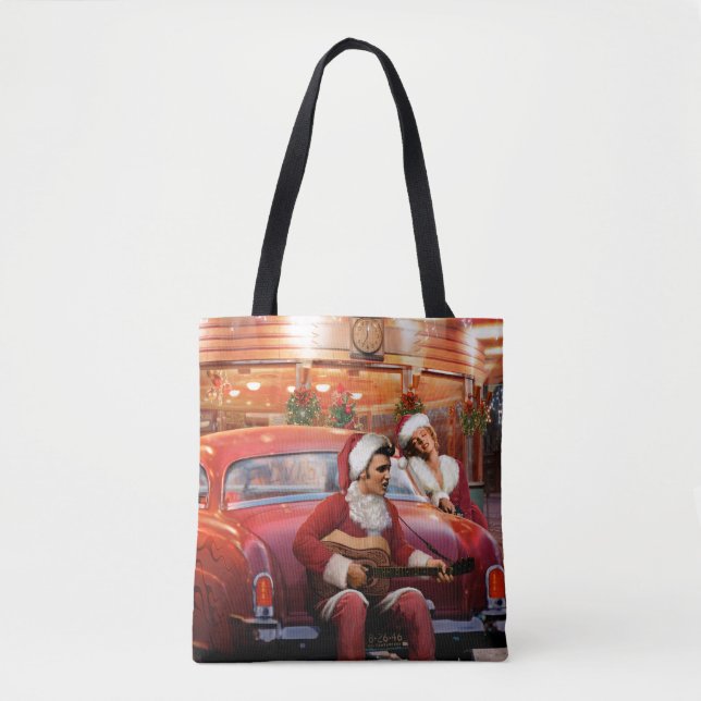 Elvis- und Marilyn-Weihnachten Tasche (Vorderseite)