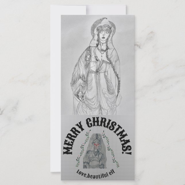 Elvish Christmas card (Vorderseite)