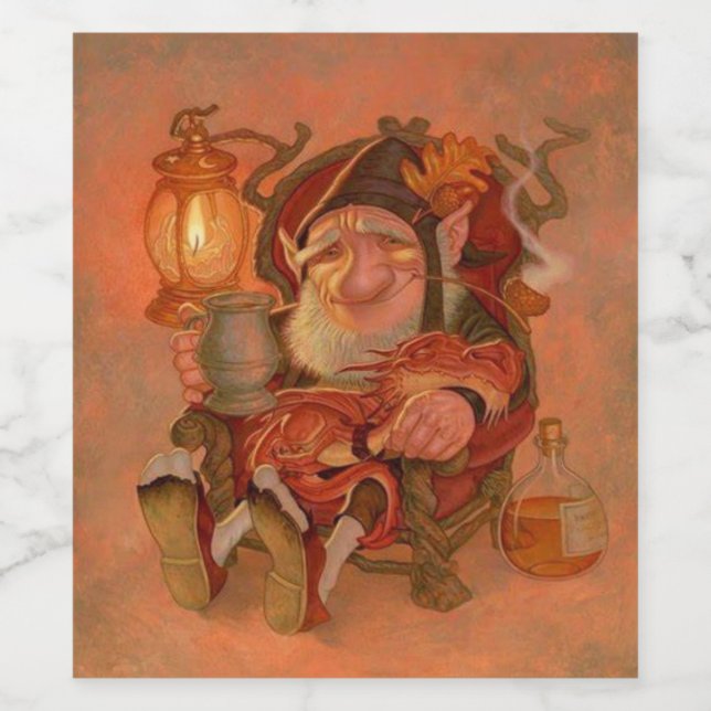 Elvish Wine Weinetikett (Einzelnes Label)