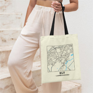 Ely, Cambridgeshire Stadtplan-Tasche Tragetasche