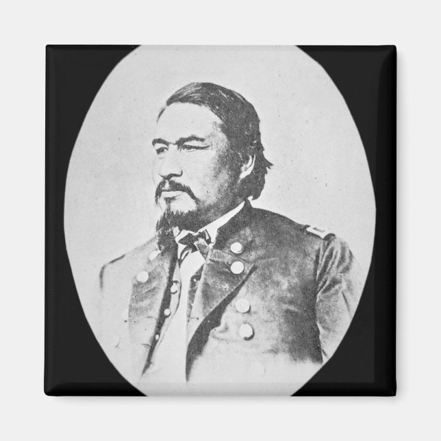 Ely Samuel Parker (1828-95) Seneca Chief und Feder Magnet (Vorne)