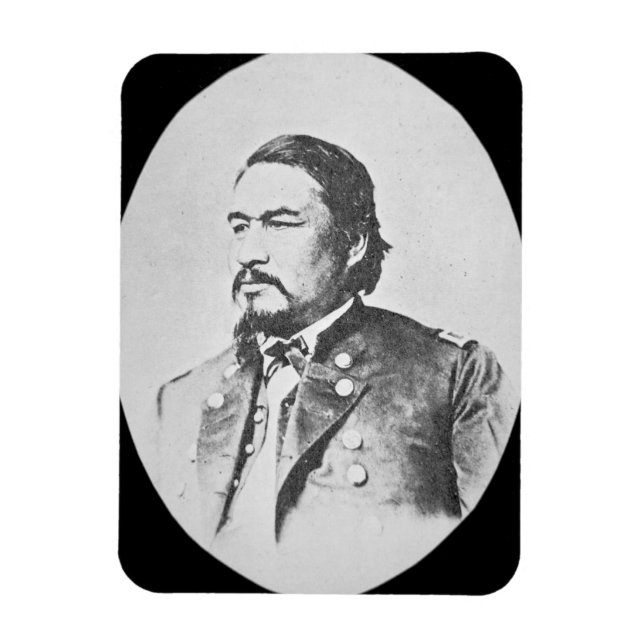 Ely Samuel Parker (1828-95) Seneca Chief und Feder Magnet (Vertikal)