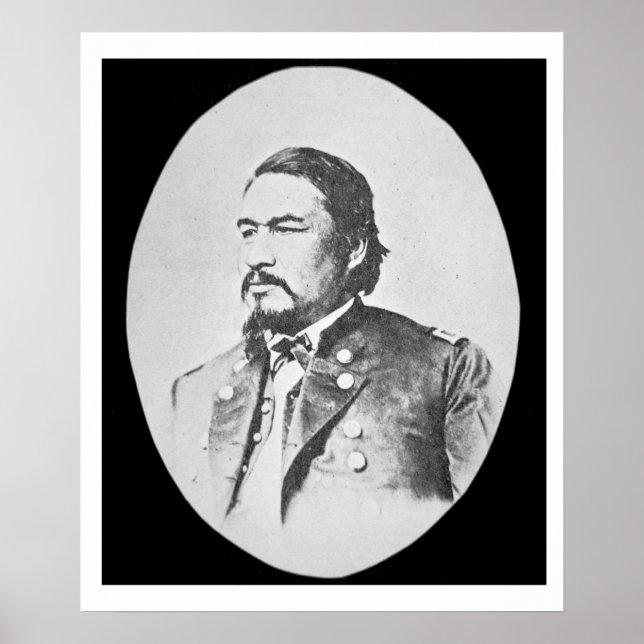 Ely Samuel Parker (1828-95) Seneca Chief und Feder Poster (Vorne)