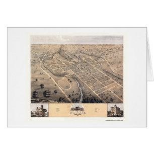 Elyria, carte panoramique de l'OH - 1868