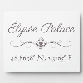 Élysée Palace Latitude Longitude Fotoplatte