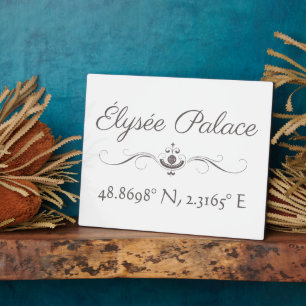 Élysée Palace Latitude Longitude Fotoplatte