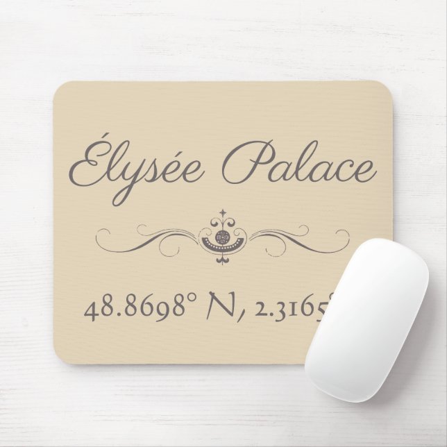 Élysée Palace Latitude Longitude Mousepad (Mit Mouse)