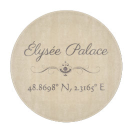 Élysée Palace Latitude Longitude Schneidebrett