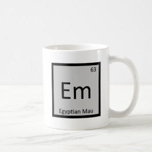 Em - Ägyptischer Mau Cat Chemistry Periodic Table Kaffeetasse